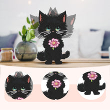 Lade das Bild in den Galerie-Viewer, Katze-2 - Einseitig - Acryl-Diamant-Tischornament
