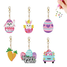 Lade das Bild in den Galerie-Viewer, 6 Stk./Set Ostern - Beidseitig - Diamant-Schlüsselanhänger
