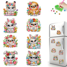 Lade das Bild in den Galerie-Viewer, 8 Stk./Set Osterblumen-Eier - Diamant Painting Kühlschrankmagnet
