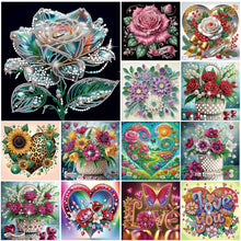 Lade das Bild in den Galerie-Viewer, Blumenstrauß aus Rosen- Special Diamond Painting-30x30cm
