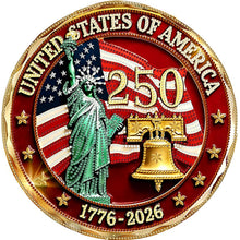 Lade das Bild in den Galerie-Viewer, Independence Day 250th Anniversary-Partial Special Diamond Painting-30x30cm
