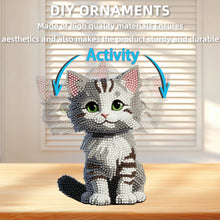 Lade das Bild in den Galerie-Viewer, Beige Katze - Einseitig - Acryl-Diamant-Tischornament
