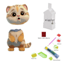 Lade das Bild in den Galerie-Viewer, Beige Katze - Einseitig - Acryl-Diamant-Tischornament

