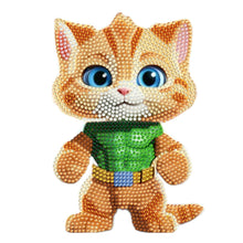 Lade das Bild in den Galerie-Viewer, Beige Katze - Einseitig - Acryl-Diamant-Tischornament
