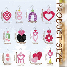 Lade das Bild in den Galerie-Viewer, 12 Paar Niedliche Cartoon Ohrringe - DIY Diamant Painting Ohrringe Set

