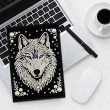 Lade das Bild in den Galerie-Viewer, Blumen und Katze - DIY Diamant Painting Notizbuch 50 Seiten
