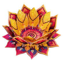 Lade das Bild in den Galerie-Viewer, Lila Lotos-A - Diamant-Kerzenhalter - Diamant-Tischornament
