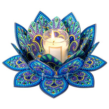 Lade das Bild in den Galerie-Viewer, Lila Lotos-A - Diamant-Kerzenhalter - Diamant-Tischornament
