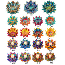 Lade das Bild in den Galerie-Viewer, Lila Lotos-A - Diamant-Kerzenhalter - Diamant-Tischornament
