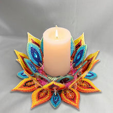 Lade das Bild in den Galerie-Viewer, Lila Lotos-A - Diamant-Kerzenhalter - Diamant-Tischornament
