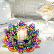 Lade das Bild in den Galerie-Viewer, Lila Lotos-A - Diamant-Kerzenhalter - Diamant-Tischornament
