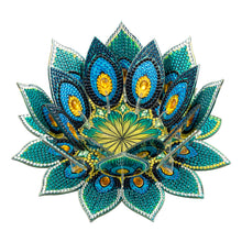 Lade das Bild in den Galerie-Viewer, Lila Lotos-A - Diamant-Kerzenhalter - Diamant-Tischornament
