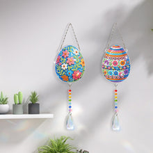 Lade das Bild in den Galerie-Viewer, 2 Stk./Set Blumenkranz Hase - Sonnenfänger Fensterhänger Diamant-Windspiel
