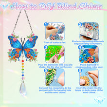 Lade das Bild in den Galerie-Viewer, 2 Stk./Set Blumenkranz Hase - Sonnenfänger Fensterhänger Diamant-Windspiel
