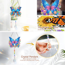 Lade das Bild in den Galerie-Viewer, 2 Stk./Set Blumenkranz Hase - Sonnenfänger Fensterhänger Diamant-Windspiel
