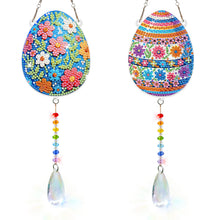 Lade das Bild in den Galerie-Viewer, 2 Stk./Set Blumenkranz Hase - Sonnenfänger Fensterhänger Diamant-Windspiel
