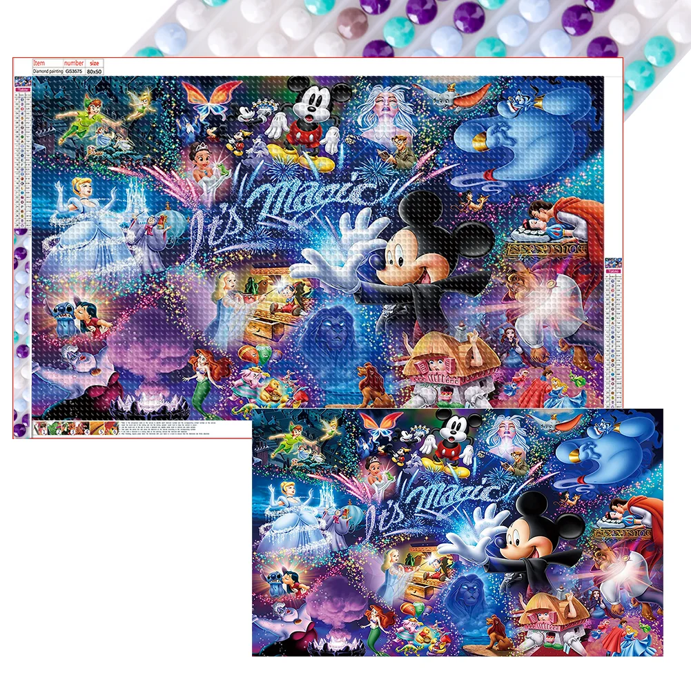 Disney - Voller Diamond painting  80 * 50 cm