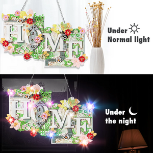 HOME Mit Licht -DIY-Bastelanhänger