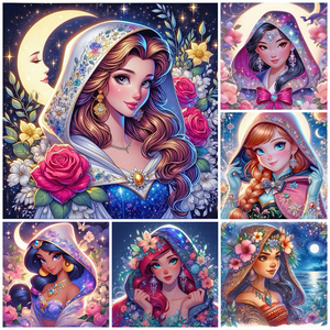 (Mehrere Stile) Prinzessin Disney Voll Diamond Painting 40*40