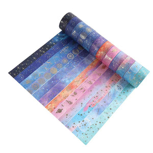 12/24 rollen Klebeband Wiederverwendbare Blume/Sternennacht/Van gogh Washi Tape Set Kunstwerk Dekorative Band