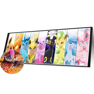 Pokemon Evolution -Diamond painting 100*40CM