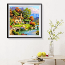 Lade das Bild in den Galerie-Viewer, (Mehrere Größen rund/quadratisch) Entspannendes Dorf - Diamond painting
