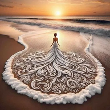 Lade das Bild in den Galerie-Viewer, (Mehrere Stile) Strandkleid Mädchen  -Diamond painting 40*40cm
