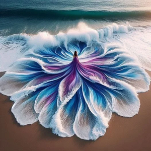 (Mehrere Stile) Strandkleid Mädchen  -Diamond painting 40*40cm