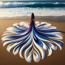 Lade das Bild in den Galerie-Viewer, (Mehrere Stile) Strandkleid Mädchen  -Diamond painting 40*40cm
