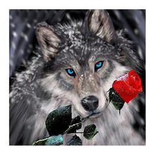 Lade das Bild in den Galerie-Viewer, wolf- Voll Round Diamond Painting 30*30
