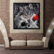 Lade das Bild in den Galerie-Viewer, wolf- Voll Round Diamond Painting 30*30
