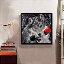 Lade das Bild in den Galerie-Viewer, wolf- Voll Round Diamond Painting 30*30
