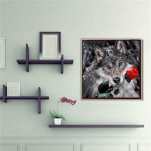 Lade das Bild in den Galerie-Viewer, wolf- Voll Round Diamond Painting 30*30
