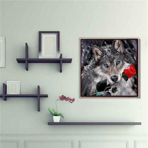 wolf- Voll Round Diamond Painting 30*30