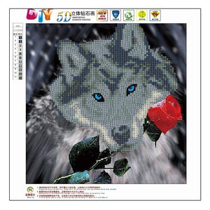 wolf- Voll Round Diamond Painting 30*30