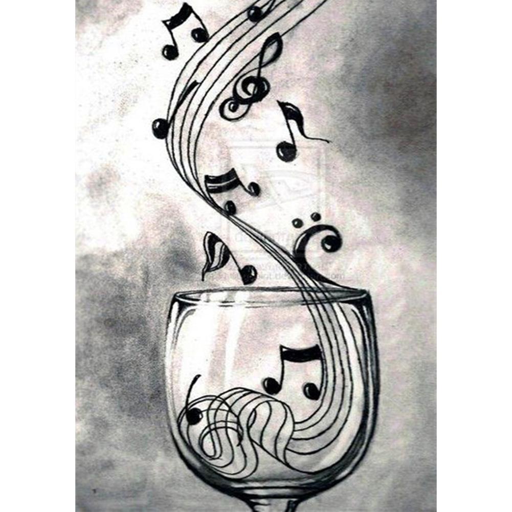 DIY  Musiknote Voll -Diamond Painting 30*40cm