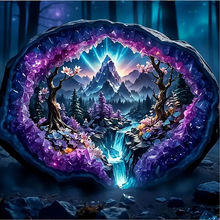 Lade das Bild in den Galerie-Viewer, Amethystblütenbaum-Voll Round Diamond Painting-40x40cm
