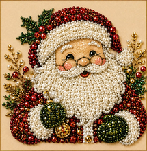Lade das Bild in den Galerie-Viewer, Gerahmter Weihnachtsmann – Perlen-Malset zum Selbermachen  Perlen-Bastelset, 20*20 cm
