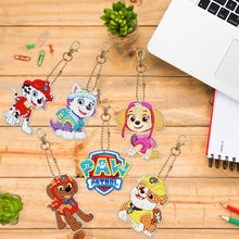 Lade das Bild in den Galerie-Viewer, 6 PCS Paw Patrol doppelseitig  DIY Craft Schlüsselanhänger
