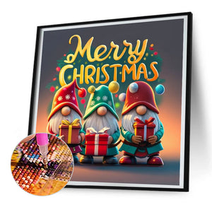 Weihnachtszwerg-Voller Diamond Painting-30x30cm