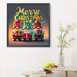 Weihnachtszwerg-Voller Diamond Painting-30x30cm