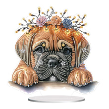Lade das Bild in den Galerie-Viewer, Hund – einseitig gebohrter Diamant-Schreibtischornament
