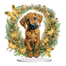 Lade das Bild in den Galerie-Viewer, Hund – einseitig gebohrter Diamant-Schreibtischornament
