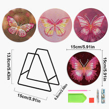Lade das Bild in den Galerie-Viewer, 4 Teile/satz Acryl Diamant Bemalt Tischsets Geschirr Matte
