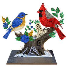 Lade das Bild in den Galerie-Viewer, Bird-Single Side Drill-Wooden Diamond Desktop Ornament
