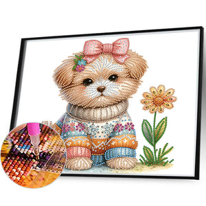 Hunde-Teil-Special Diamond Painting-35x30cm