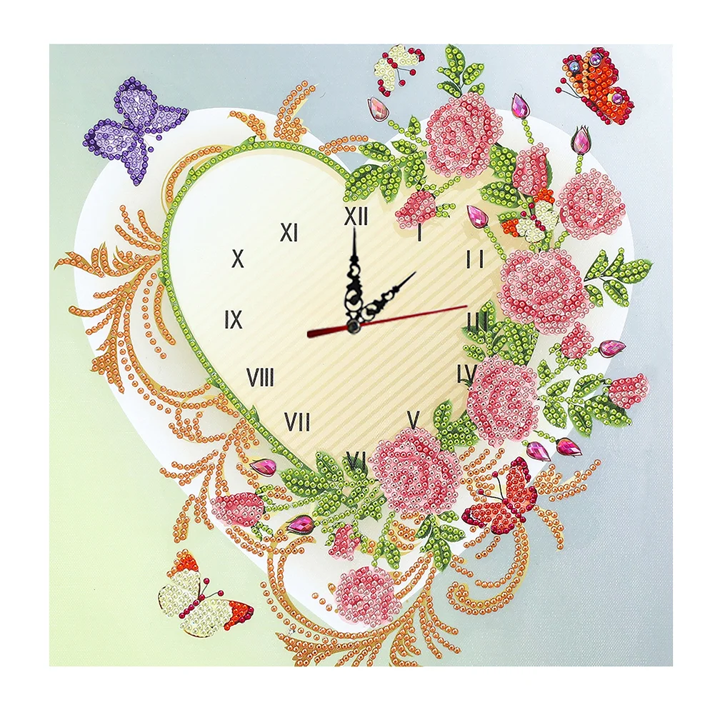 Rose - 5d diy Handwerk Uhr