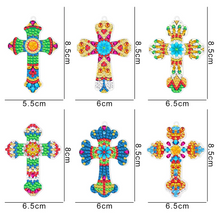 Lade das Bild in den Galerie-Viewer, 6 x doppelseitiger Kreuz-Schlüsselanhänger
