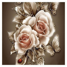 Lade das Bild in den Galerie-Viewer, Retro Blumen - voller runder Diamant - 35x35cm
