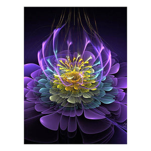 Fluoreszierende Blume Stich - voller runder Diamant - 30x40cm